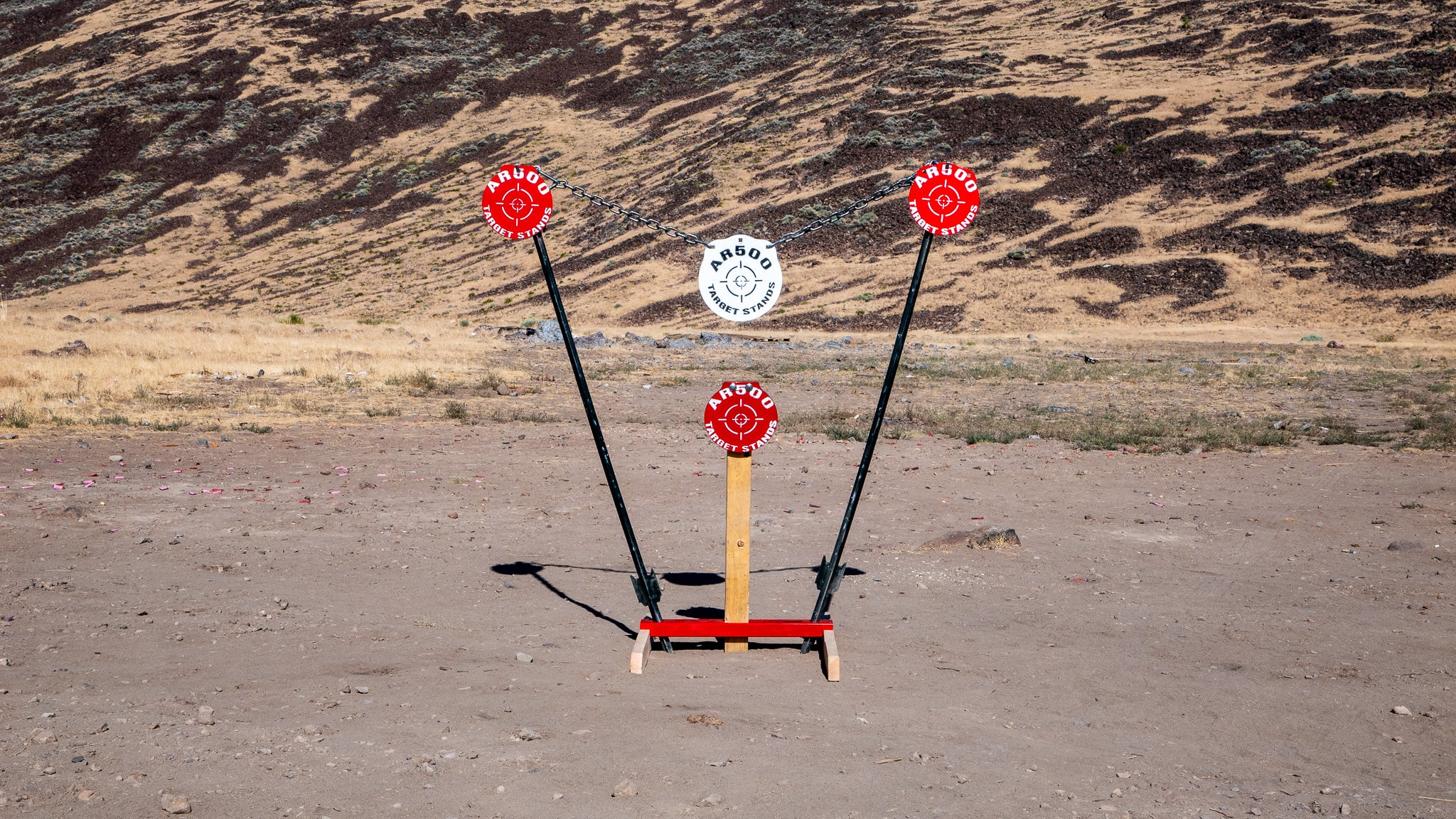 steel and paper target stands
